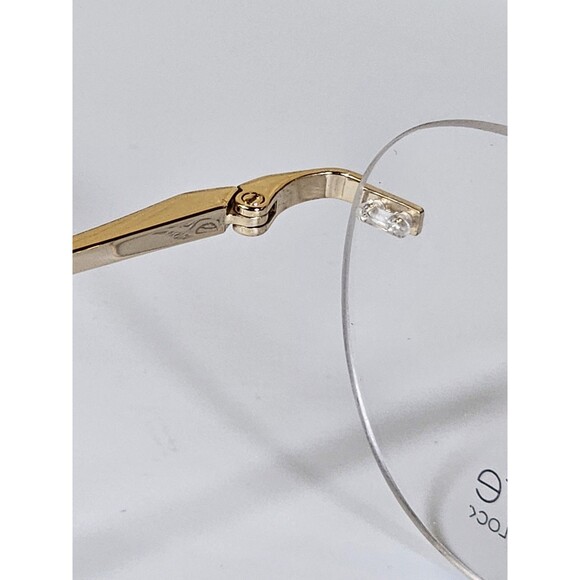 Pure Airlock Caliber 204 710 Titanium Eyeglasses Frame Gold Rimless 51-18 145 - Picture 12 of 16